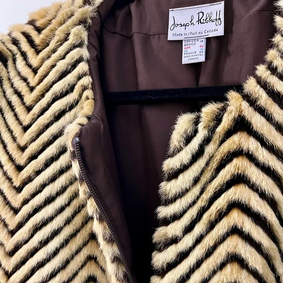 Joseph Ribcoff Faux Fur Jacket